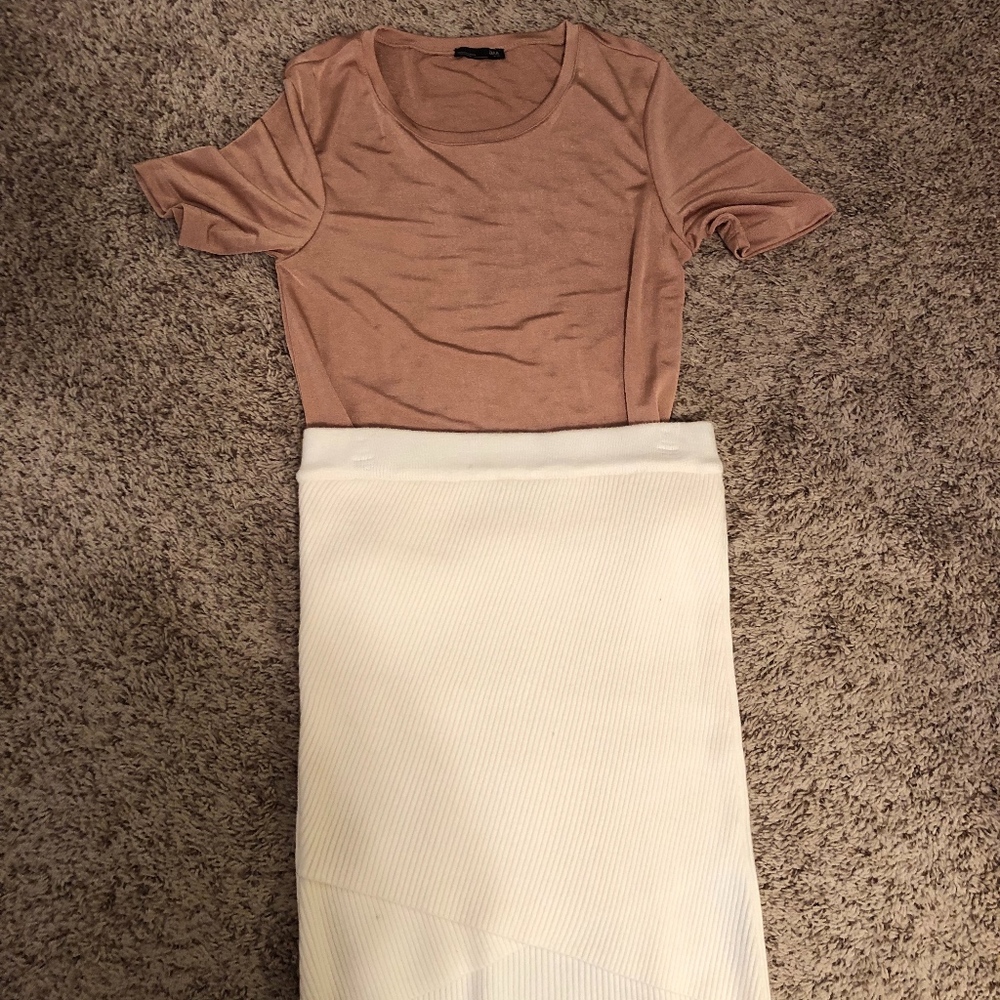 ZARA COMPLETE OUTFIT WITH CREAM PENCIL SKIRT